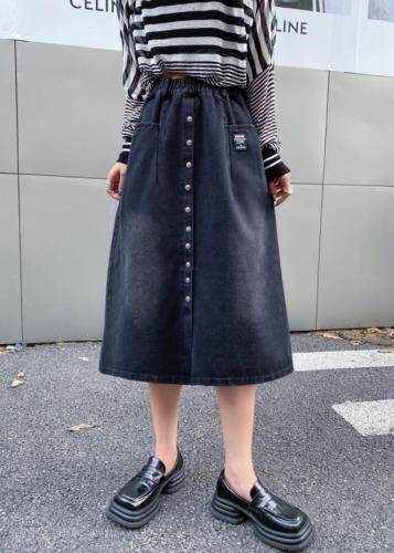 秋款牛仔半裙，女装半身裙，依水云阁