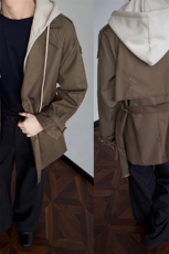 可脱卸帽风衣外套男2025秋季新款中长款大衣XZ514-2-FY2611-P118，男装风衣，星座514-2(原B239)