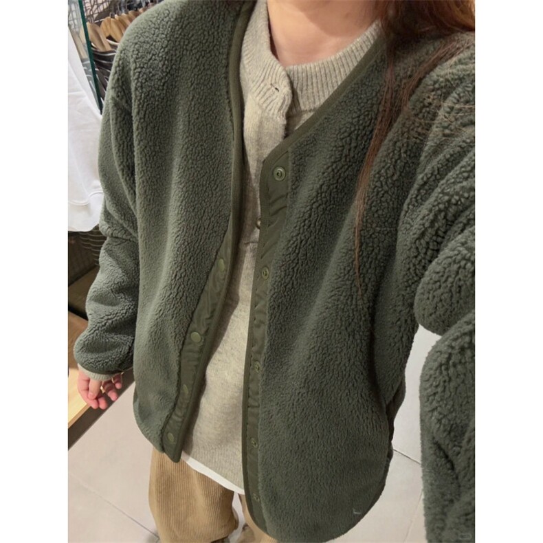 无领摇粒绒外套GS03-P85成分100聚酯纤维，女装短外套，星座1302