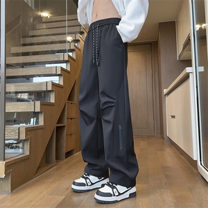 男士秋季冲锋裤男宽松抽绳休闲裤子潮流长裤青年A266-KZ8023-P45图片