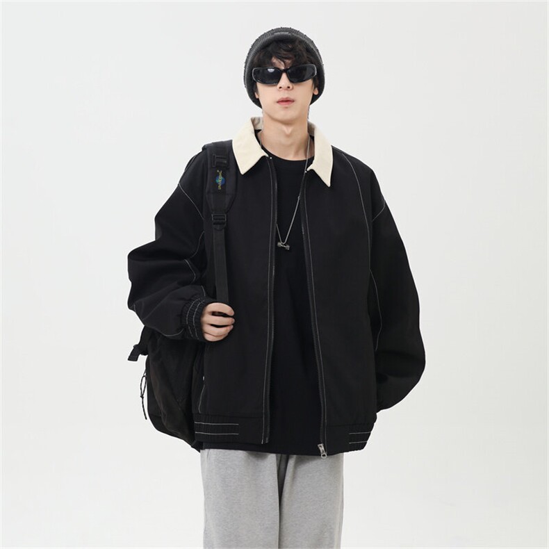2025春休闲痞帅工装翻领夹克潮流外套得物二开XZ301b-2-JK2585P78,男装夹克,星座301B-2（原A443-1）