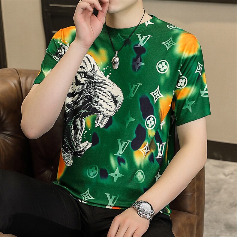 夏季男士短袖T恤薄款男装中年时尚休闲上衣半袖圆领新款体恤衫男,男装T恤,电商B212（原钱塘6029）