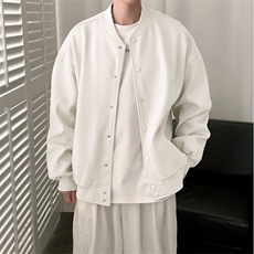 现货-2025春季新品百搭夹克男休闲纯色棒球服外套-AJ2414-P105，男装夹克，电商A351