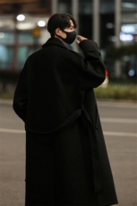 现货秋冬装中长款毛呢大衣男女韩系英伦风衣外套812-F632-P128，男装风衣，星座812