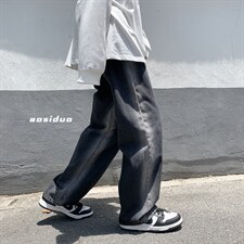 四季主推宽松阔腿拖地牛仔裤长裤B377-N672-P45- 限58，男装牛仔裤，电商B377