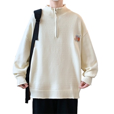 84675-P68半拉链毛衣男立领秋冬季新款韩版宽松套头针织衫，男装针织衫/毛衣，电商D310B