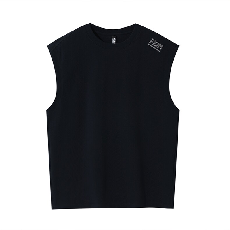 280g双纱无袖夏季凉爽速干纯色运动篮球背心短袖男士，男装T恤，航轩羊绒