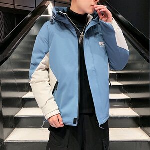 羽绒服男短款宽松工装外套男机能口袋冬季连帽潮 A436-2166图片