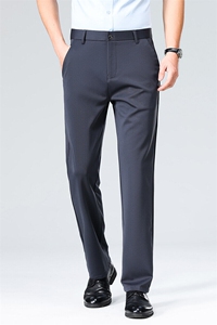 男士休闲长裤子加肥加大码商务西裤宽松直筒爸爸西装裤516图片