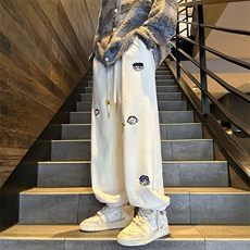 2024冬季新款外景大码加绒摇粒绒卫裤M-5XHK23915-P60，男装休闲裤，电商A022