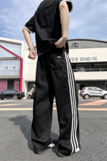 A178K2838P45秋冬季新款三条杠卫裤直筒宽松，男装休闲裤，电商A178
