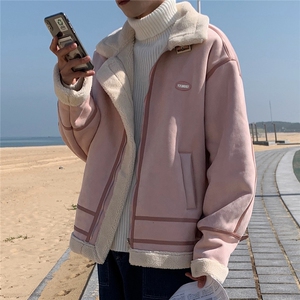 1港风羊羔毛休闲宽松大码M-5XL潮外套棉衣男YG7538P145控188图片