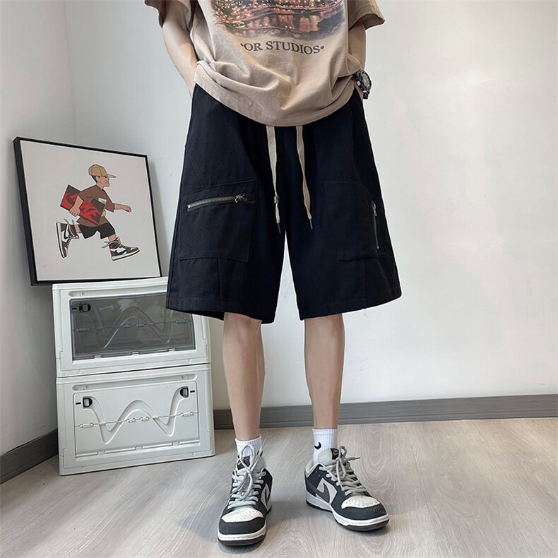 美式工装短裤男款夏季设计感小众裤子宽松休闲五分裤DK09041-P37图片