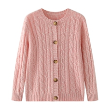 长袖针织开衫女宽松百搭纯色休闲外套35%羊绒衫，女装羊绒衫，更慕羊绒