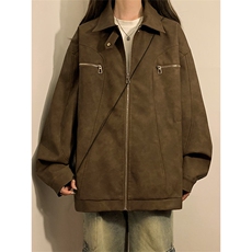 春秋季皮衣外套男女同款新款美式夹克XZ102B-1-JK2536P985，男装夹克，星座102B-1