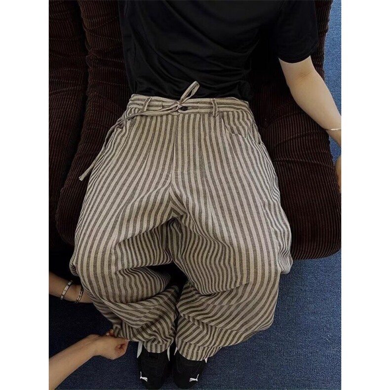网络图现货男秋季韩版潮流直条纹垂坠感阔腿拖地休闲裤JB20-P55,男装休闲裤,星座715-7