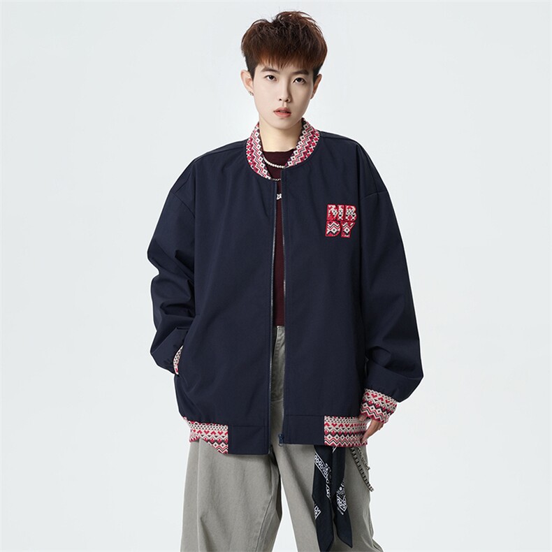 2026春季新款现货棒球领夹克男纯色上衣外套DSA157B-JK7926-特P65,男装夹克,电商A157B
