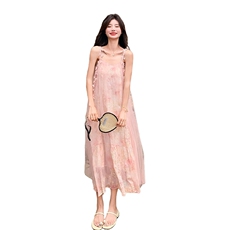现货度假风网纱仙仙连衣裙2C105-1051-P125-K188，女装连衣裙，2C105