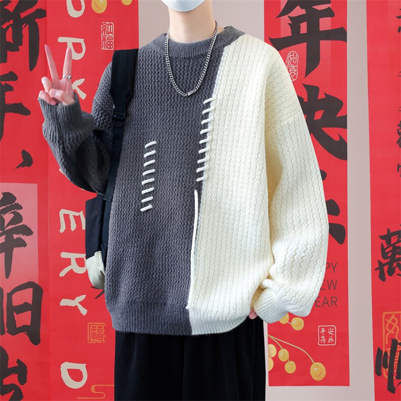 毛衣男士冬季加绒加厚男针织衫打底衫ZW8835-P45,男装T恤,星座1105-3