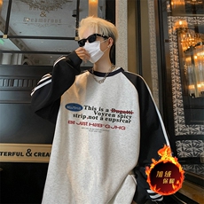 抖音得物供货提供视频秋冬重磅美式宽松织带圆领卫衣0778，男装卫衣，电商A486