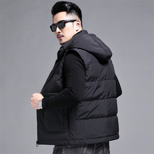 B2213钱塘2020-3精品男士连帽羽绒服马甲80白鸭绒主推P160图片