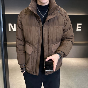 2025店主风羽绒服男纯色休闲保暖外套男上衣百搭B317/58088/P185图片
