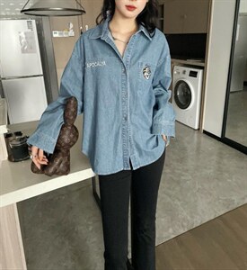 牛仔衬衣图片