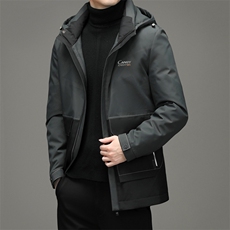 男士连帽御寒羽绒服2023新款商务休闲上衣中年男装加厚保暖外套，男装羽绒服，电商B212（原钱塘6029）