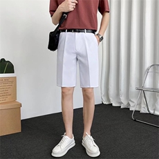 轻熟风西装短裤男宽松直筒韩版纯色学院风休闲五分裤子K59-P40，男装牛仔裤，星座1116A-2（原606A-1）