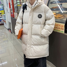 港风新款冬季时尚情侣百搭连帽长款羽绒服外套YR160P245控298，男装羽绒服，电商A247