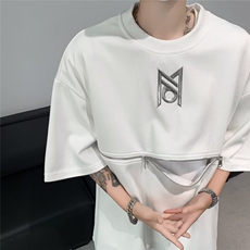 高街T恤男士韩版潮流痞子帅气夏季百搭2024宽松ins体恤ST347-P30，男装T恤，星座412-3