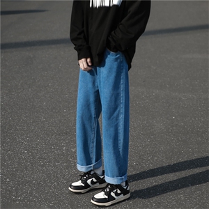 四季款cityboy宽松直筒拖地牛仔裤图片