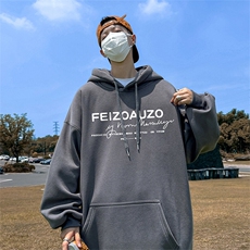 抖音得物供货可提供视频春装重磅美式宽松连帽卫衣DL2455，男装卫衣，电商A486-1