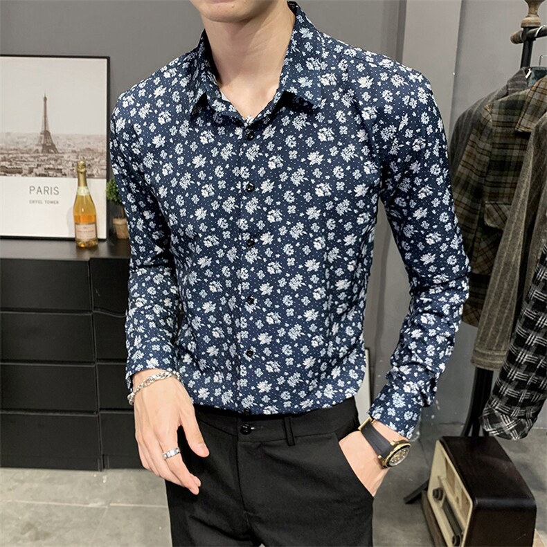 312A-5-136-P55店主英伦韩版潮流衬衫休闲修身上衣,男装衬衫,星座312A-5