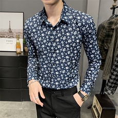 312A-5-136-P55店主英伦韩版潮流衬衫休闲修身上衣，男装衬衫，星座312A-5