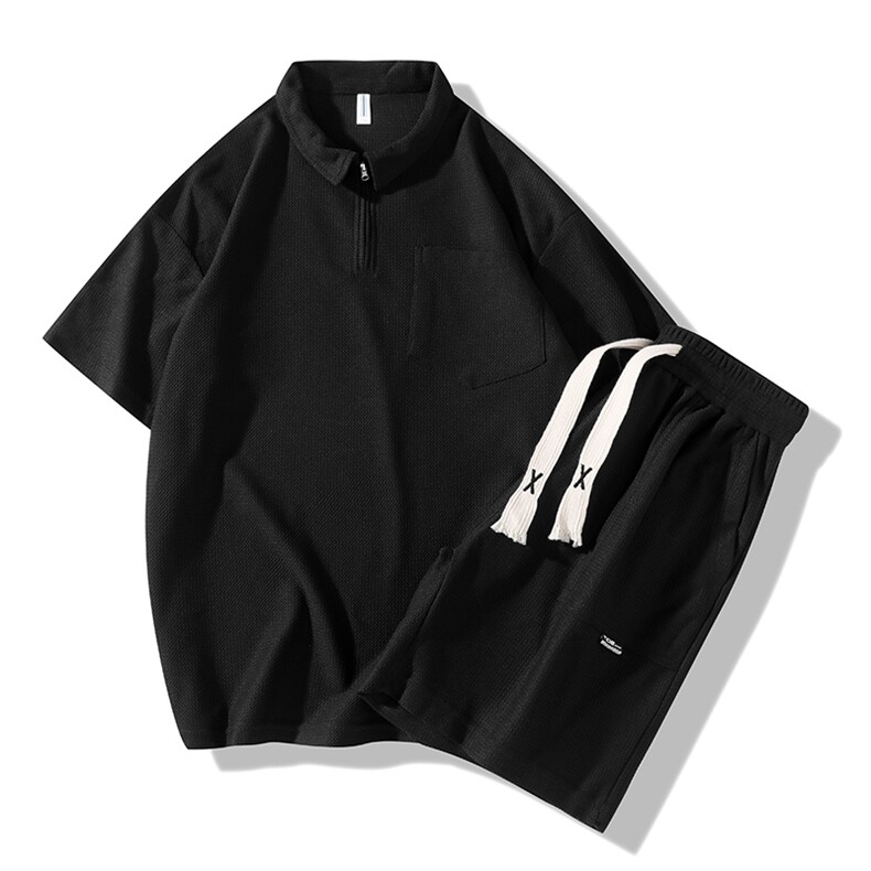 主推夏季短袖polo衫短裤套装情侣运动服TZ307P75控98,男装牛仔裤,电商A309