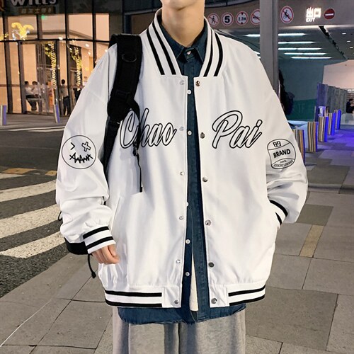 ！2023春季男士棒球服夹克百搭潮牌宽松外套上衣JK505P60图片