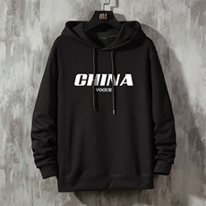 WY2001-P40纯棉连帽卫衣男大码运动帽衫宽松薄外套，男装卫衣，电商A040A