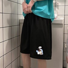 MK37239-P15冰丝短裤男士大码宽松休闲五分裤男运动中裤，男装休闲裤，电商A040