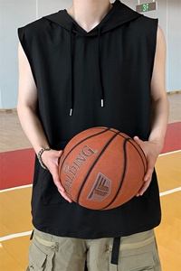 M-8XL特大码冰丝速干连帽背心男篮球运动无袖健身服坎肩TDX315P35图片