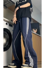 美式高街条纹裤子男夏季冰丝宽松冲锋户外工装伞兵阔腿裤KZ047P55，男装休闲裤，电商B312