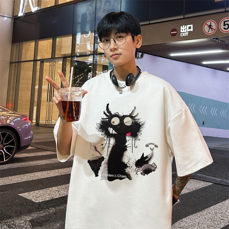 量大优供视频重磅麂皮绒短袖t恤男JT521-特p19,男装T恤,电商B371