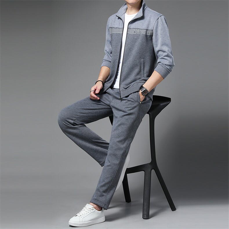 中年男土外穿春秋季商务休闲夹克外套秋装套装2023年新款时尚，男装休闲套装，电商B212（原钱塘6029）
