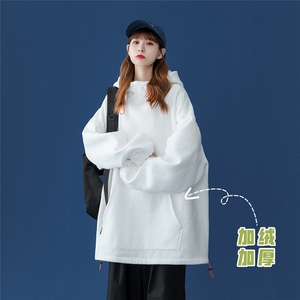 中性 秋季潮流纯色宽松拼接撞色卫衣 B25JR  P55控78加绒P65图片