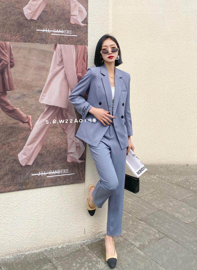 刺绣款西装套装，女装西装，斯瑞威