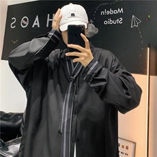 港风休闲情侣大码M-5XL衬衣防晒衣男宽松长袖衬衫7975P45控68，男装防晒衣，星座227-7