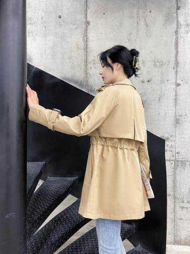 【现货】秋装中长款收腰风衣，女装风衣，萱萱家