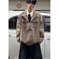 小香风牛仔外套男款春秋季宽松工装夹克痞帅复古棒球服JY6627，男装工装外套，星座1116A（原606A-3）