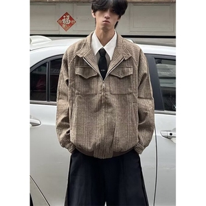 小香风牛仔外套男款春秋季宽松工装夹克痞帅复古棒球服 JY6627图片