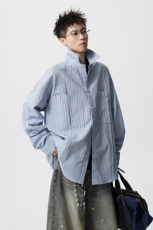 立体泡泡纱肌理条纹衬衫M-5XL大码高智感长袖衬衣CS78115P65控98，男装衬衫，星座227-7